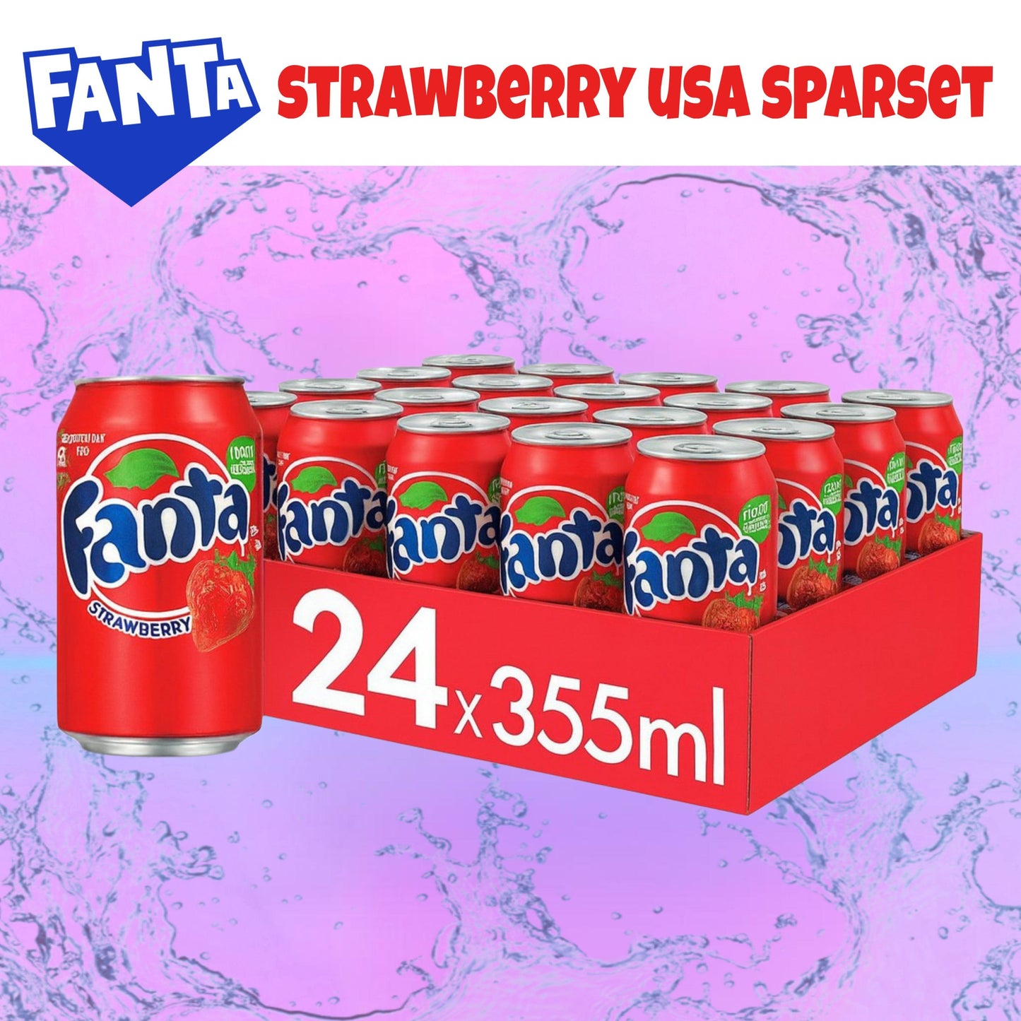 Fanta 24x Fanta Strawberry USA 355ml Sparset