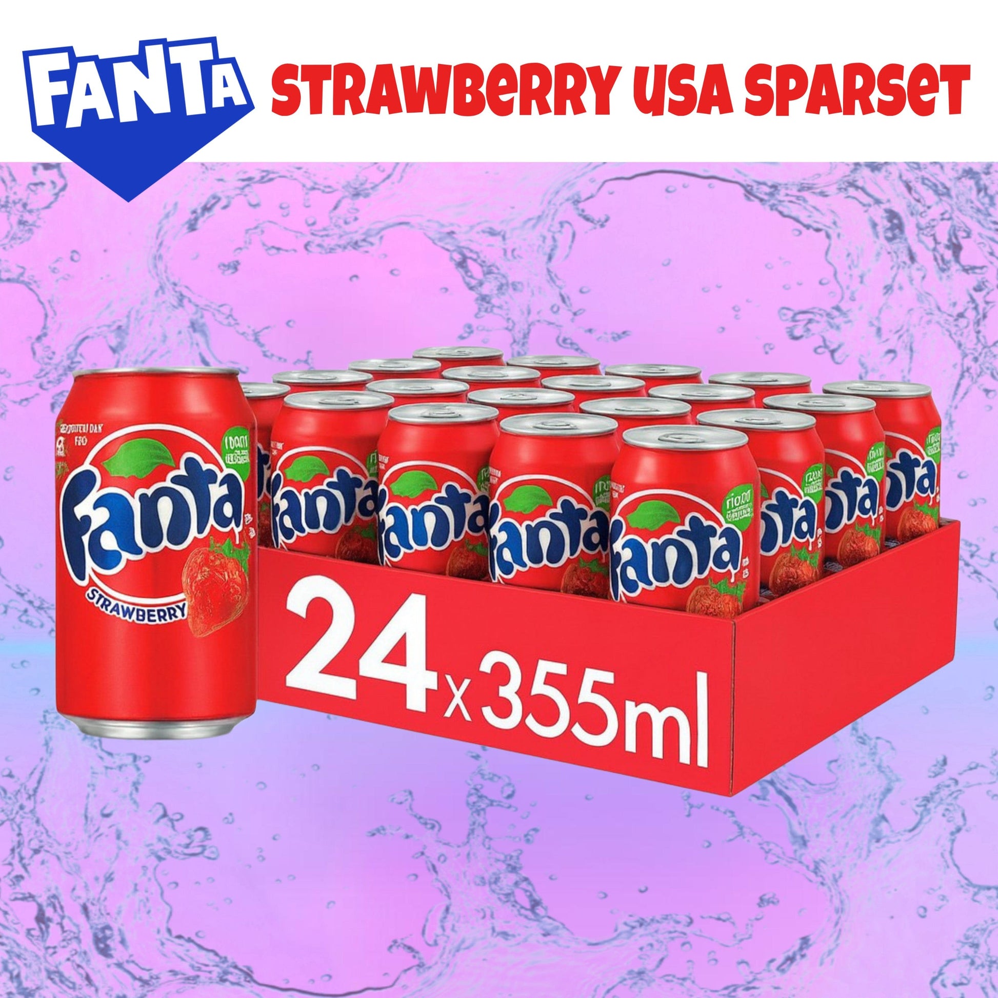Fanta 24x Fanta Strawberry USA 355ml Sparset