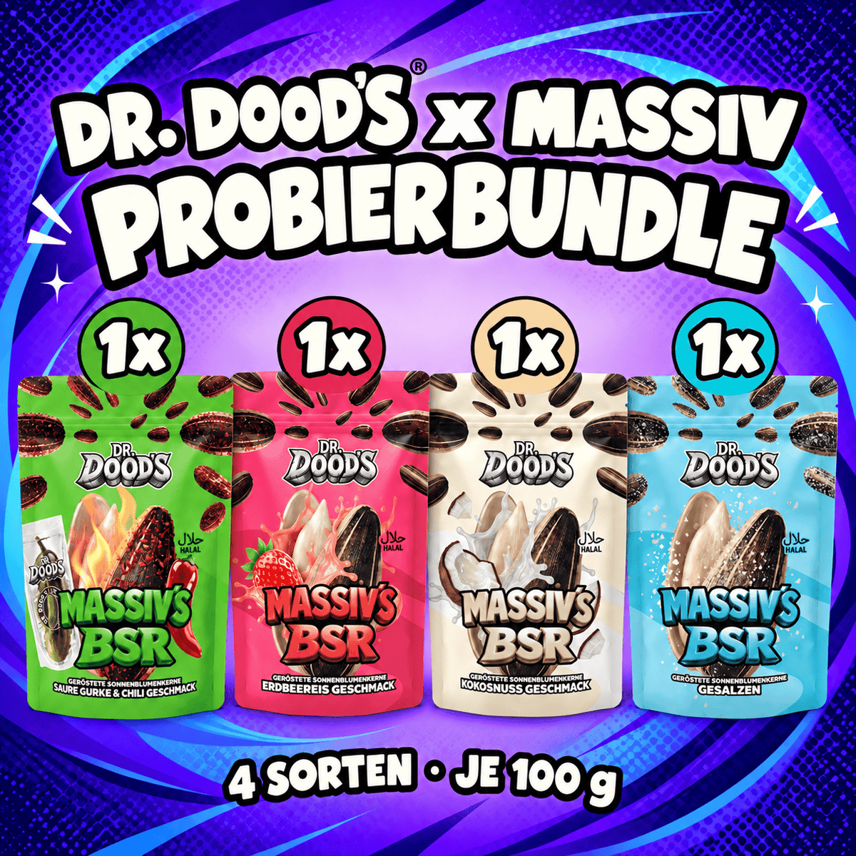 CandyPeak 4x Dr. Dood‘s X Massiv BSR 100g Probierbundle