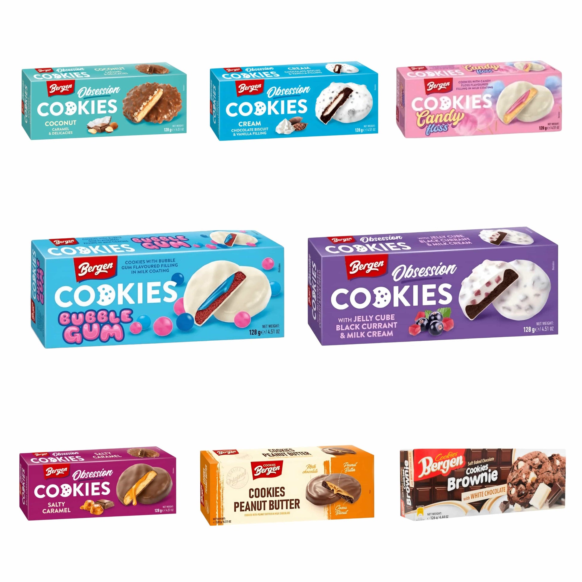 Bergen Bergen - Cookies 128g (versch. Sorten)
