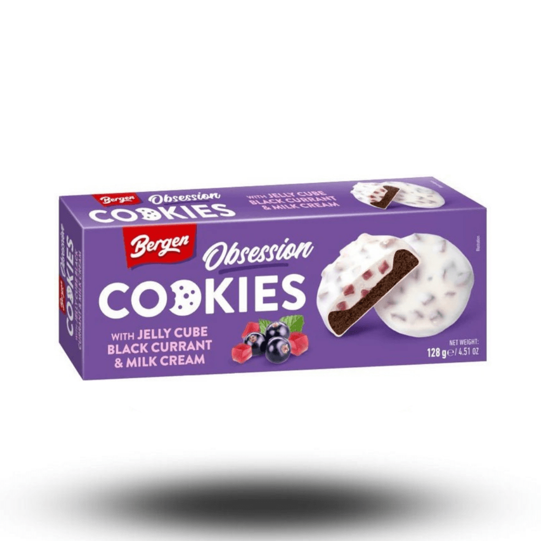 Bergen Bergen - Cookies Jelly Cube Black Currant & Milk Cream 128g