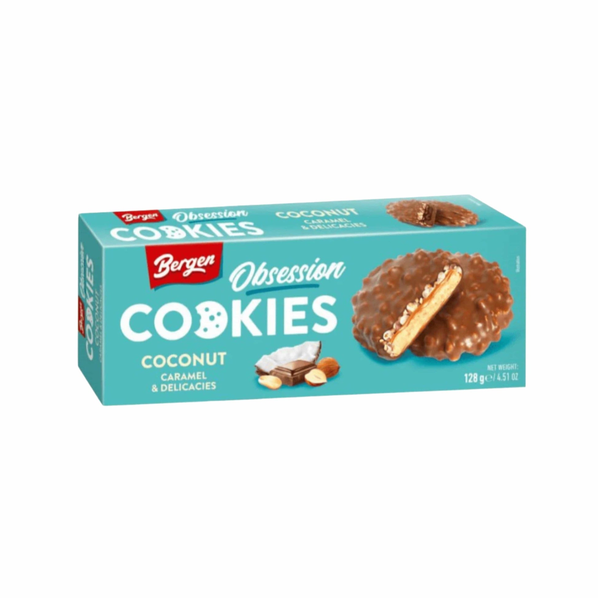 Bergen Coconut & Caramel 128g Bergen - Cookies 128g (versch. Sorten)