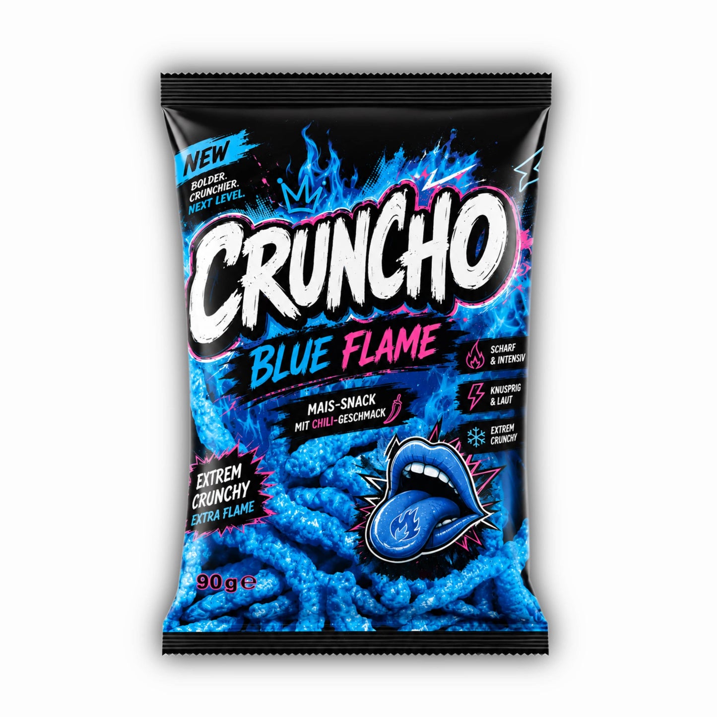 CandyPeak Cruncho - Blue Flame 90g (Maissnack mit feurigem Geschmack)