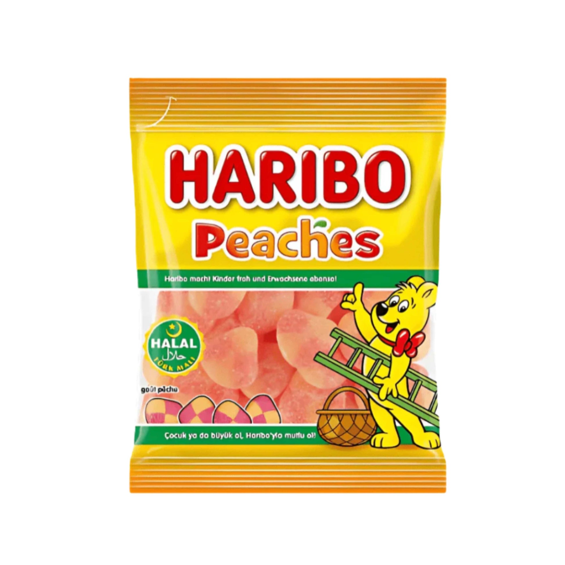 Haribo Haribo Peaches Halal 100g Haribo Halal Fruchtgummi (versch. Sorten)