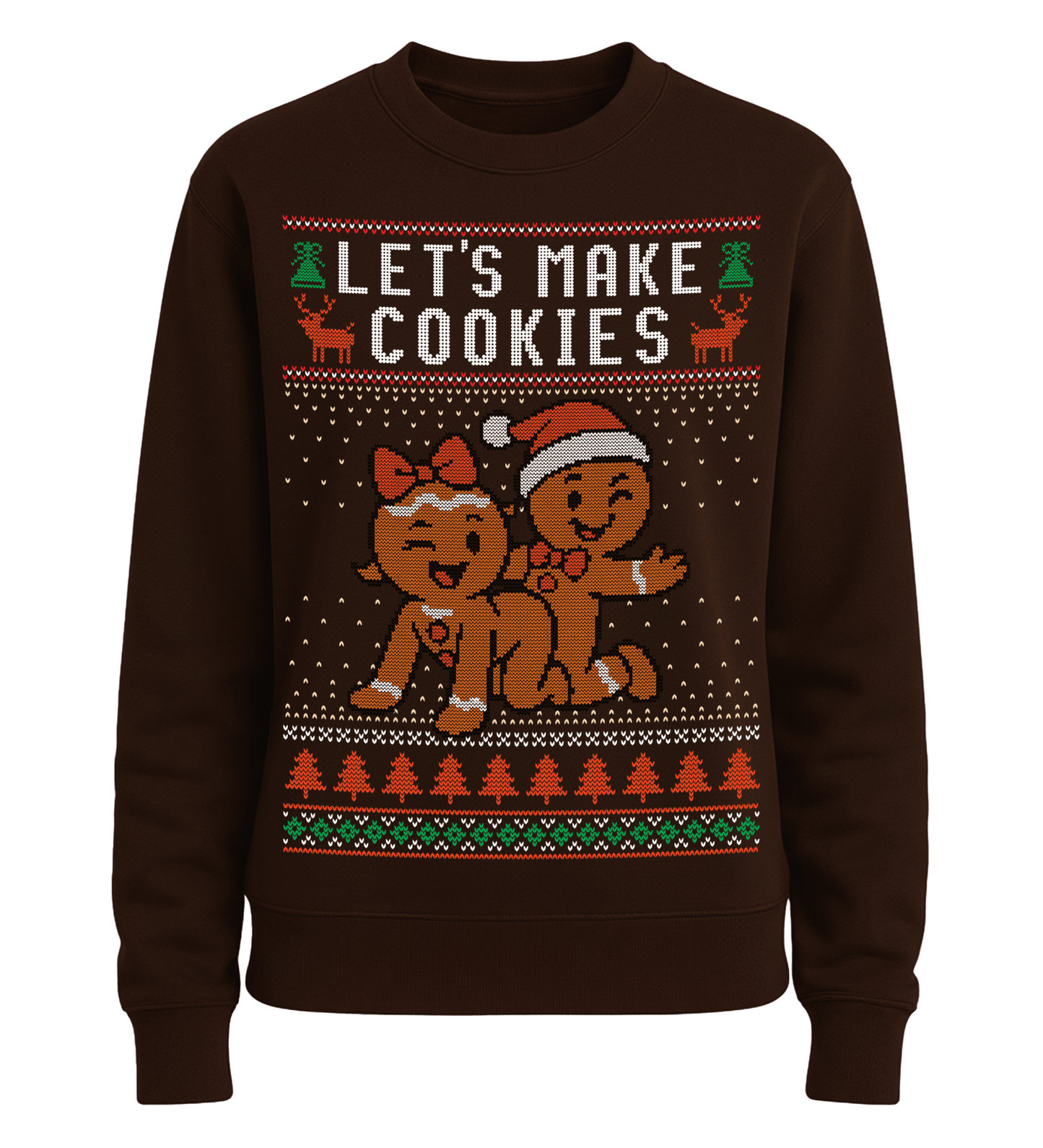 Shirtee Unisex Sweatshirt Hot Chocolate / XS UGLY SWEATER „Let's make cookies“ - Unisex Pullover
