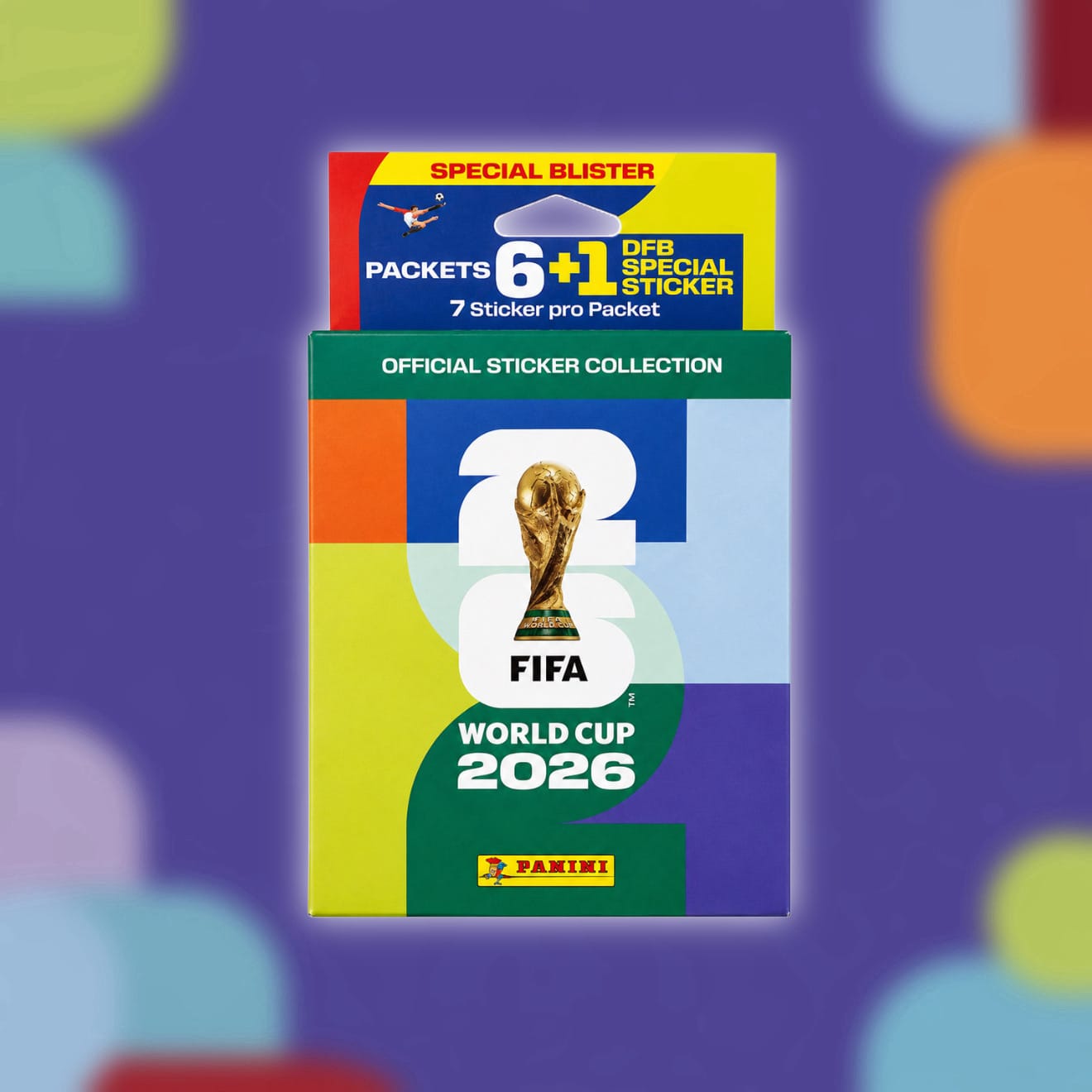 Panini FIFA World Cup WM 2026 Sammelsticker Eco Blister Pack (6 Packs + 1x DFB Special Sticker)