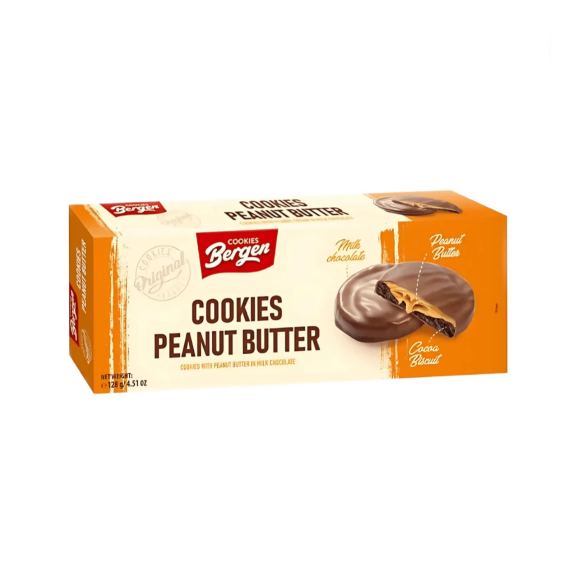 Bergen Peanut Butter 128g Bergen - Cookies 128g (versch. Sorten)