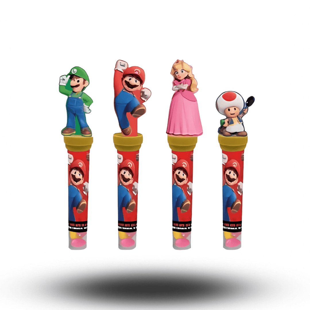 Super Mario Super Mario Candy Tube mit 2D Stempel (1 von 4 Charakteren) 8g