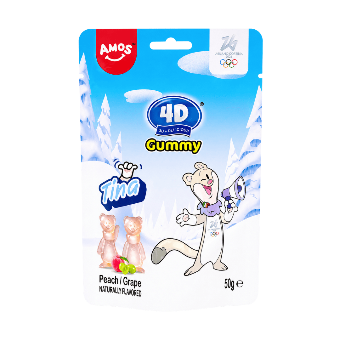 Amos Tina (Peach&Grape) 50g AMOS - 4D Gummy Milo & Tina (Olympia 2026 Edition)