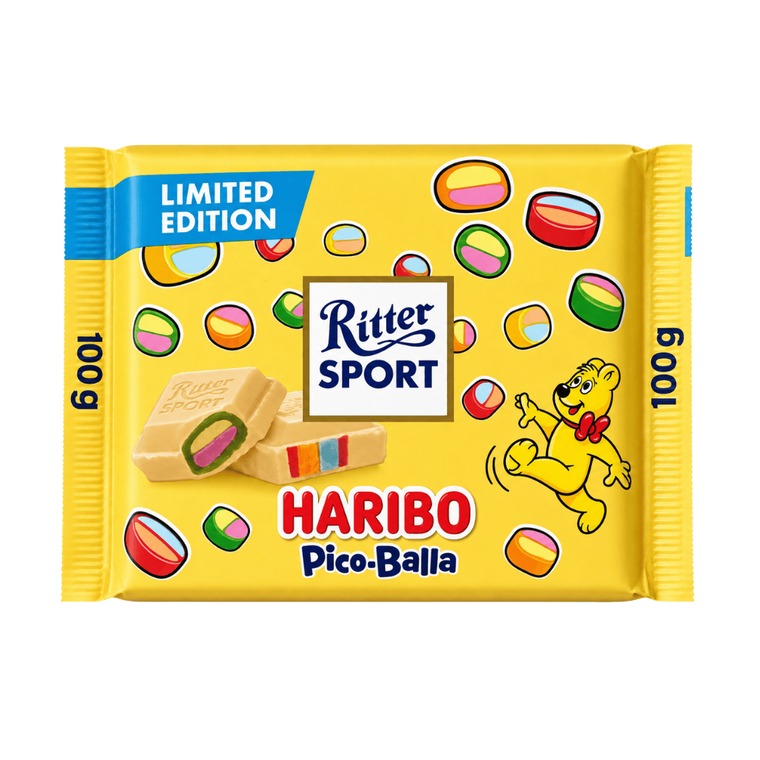 Haribo Weiße Schokolade 100g RitterSport X Haribo Pico-Balla Schokolade 100g Limited Edition (versch. Sorten)