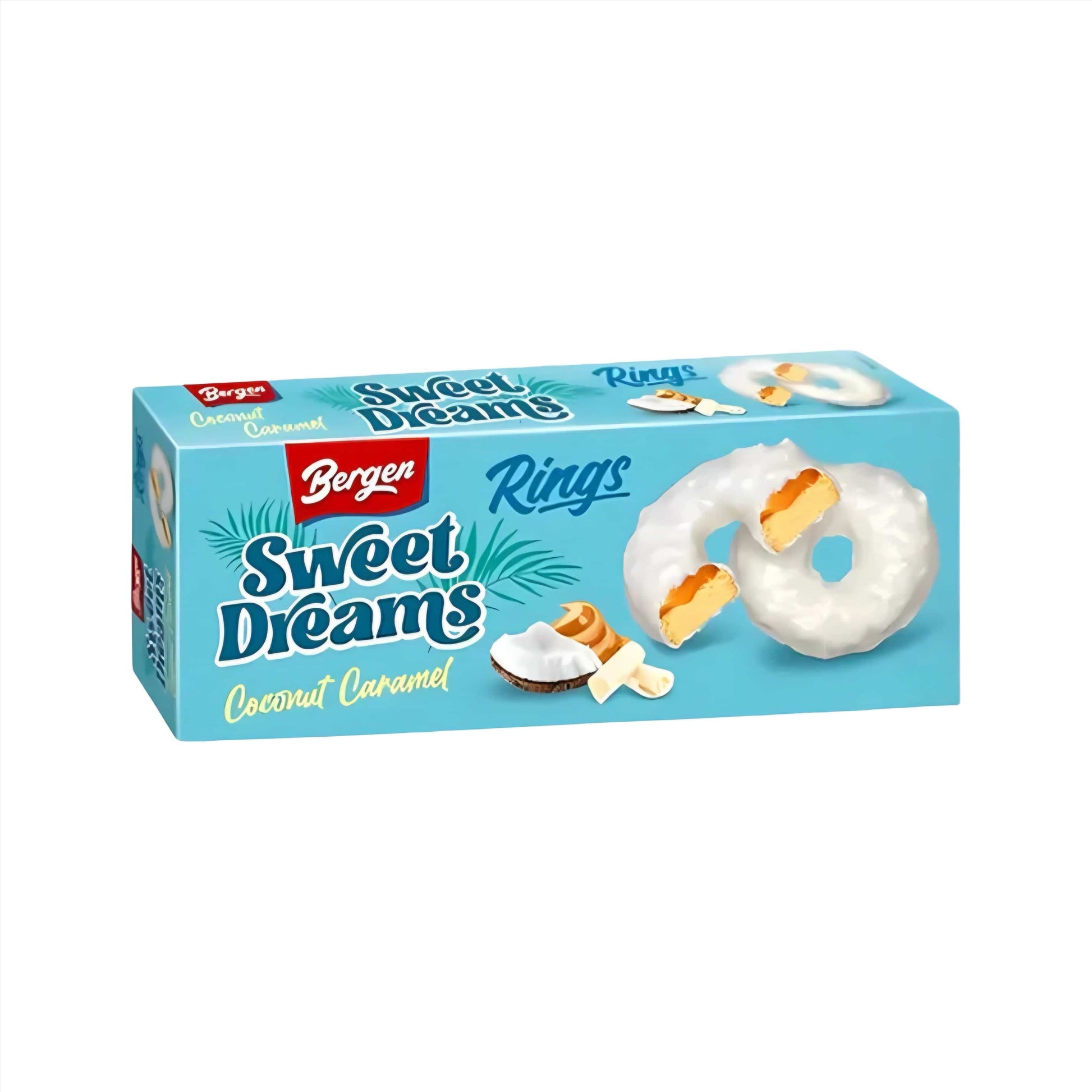Bergen White Coconut & Caramel Rings 128g Bergen - Cookies 128g (versch. Sorten)