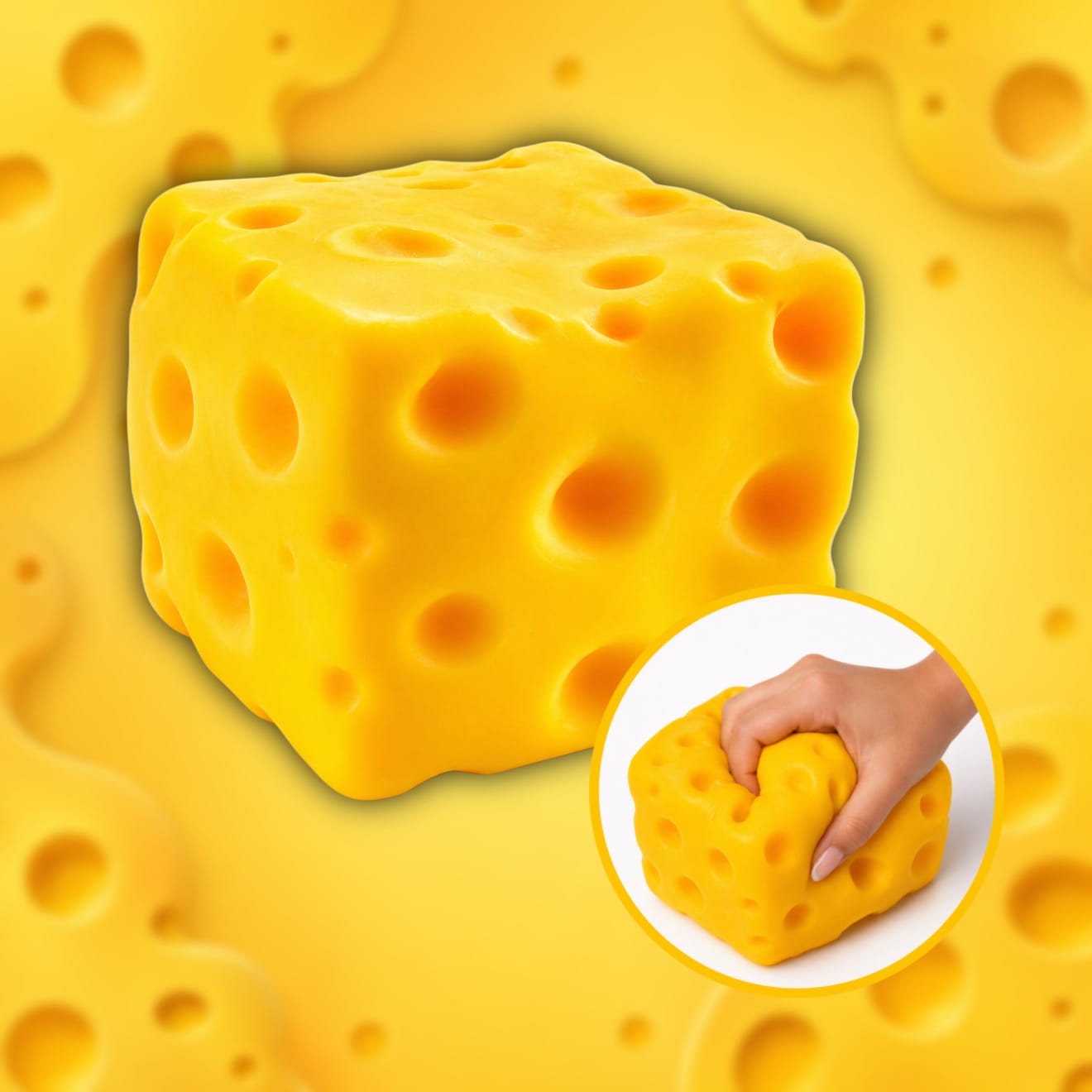 CandyPeak XXL Cheese Squishy Anti Stress Spielzeug (10x8cm)