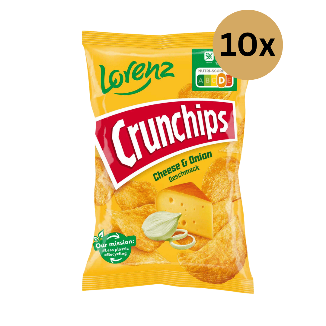 Lorenz 10er-Set Lorenz - Crunchips Cheese & Onion 150g