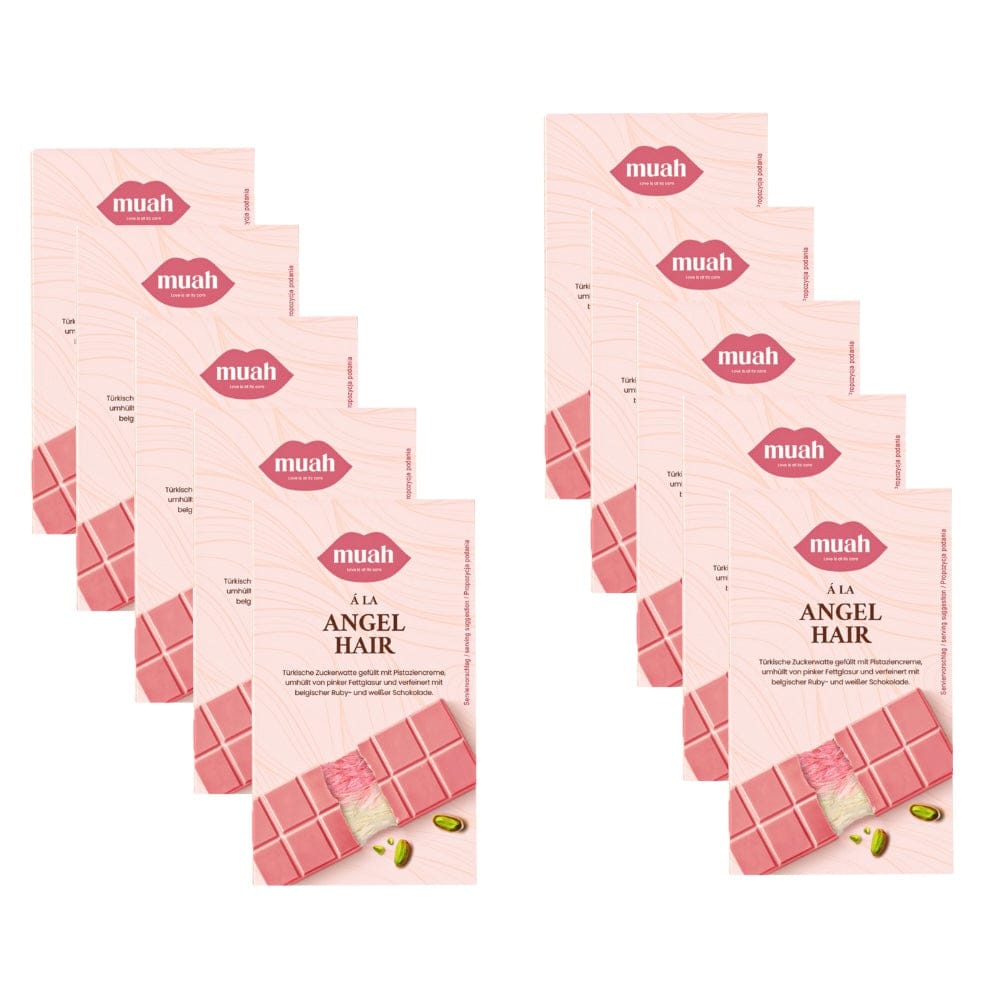 Muah 10er-Set Muah - Angel Hair Schokolade 60g