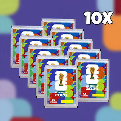 Panini 10er-Set Panini FIFA World Cup 2026 Sammelsticker (7 Sticker je Pack)