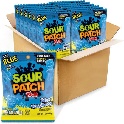 Sour Patch 12x Sour Patch Kids Blue Raspberry 102 g – Saure Blaubeer-/Blue-Raspberry-Gummis | US-Fruchtgummi (MHD 09/2025)