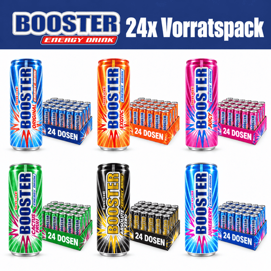 Booster 24x Booster Energy Drink 330ml Sparset (versch. Sorten)