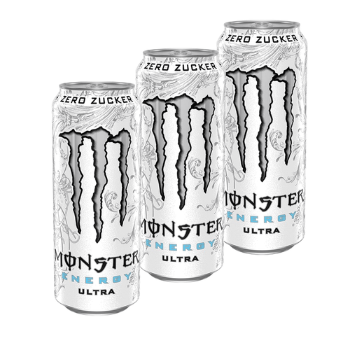 Monster Energy - Ultra White Zéro 500ml – Lot de 3