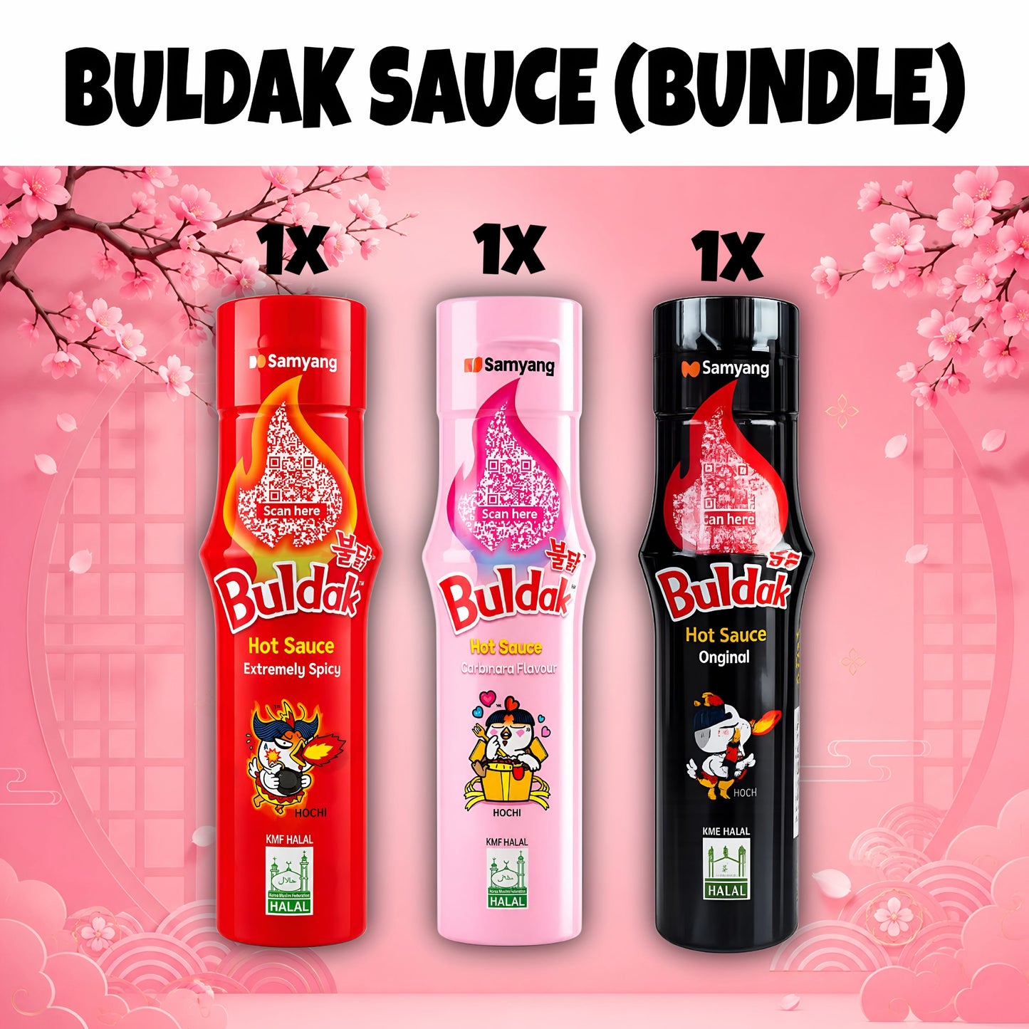 SamYang 3x Samyang Buldak Sauce Probierbundle (3 versch. Sorten)