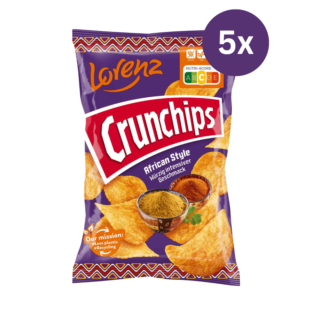 Lorenz 5er-Set Lorenz - Crunchips African Style 150g