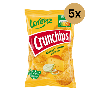 Lorenz 5er-Set Lorenz - Crunchips Cheese & Onion 150g