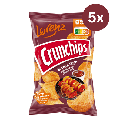 Lorenz 5er-Set Lorenz - Crunchips Western Style 150g