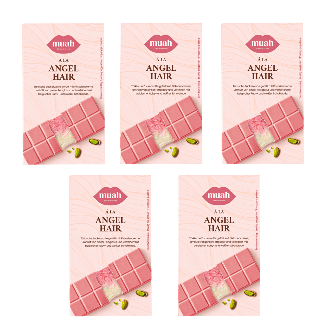 Muah 5er-Set Muah - Angel Hair Schokolade 60g