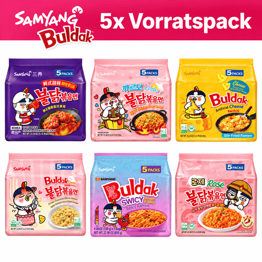 SamYang 5x Samyang Buldak 140g Vorratspack (versch. Sorten)