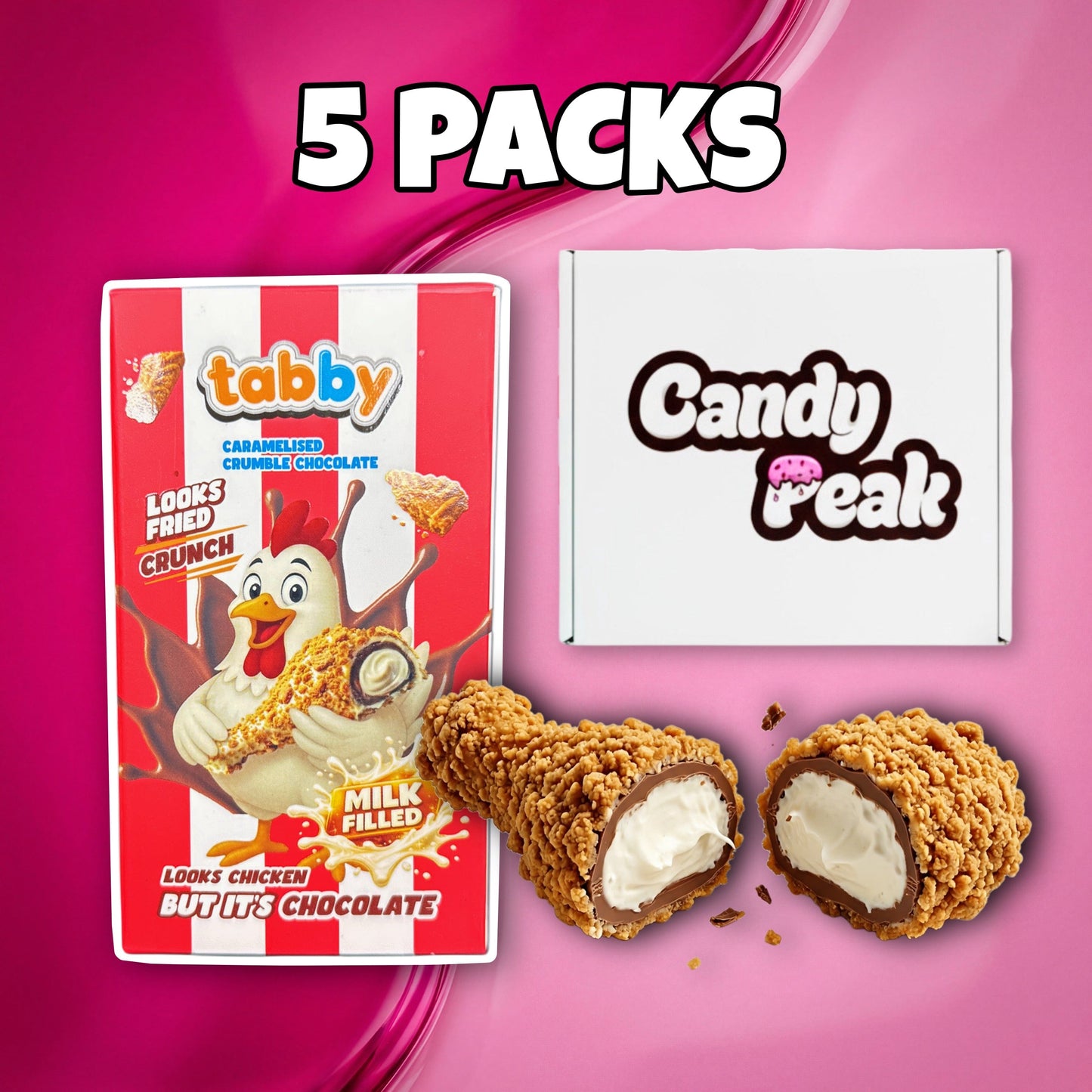 CandyPeak 5x Tabby - Crunch Chocolate (Looks fried Chicken) 50g
