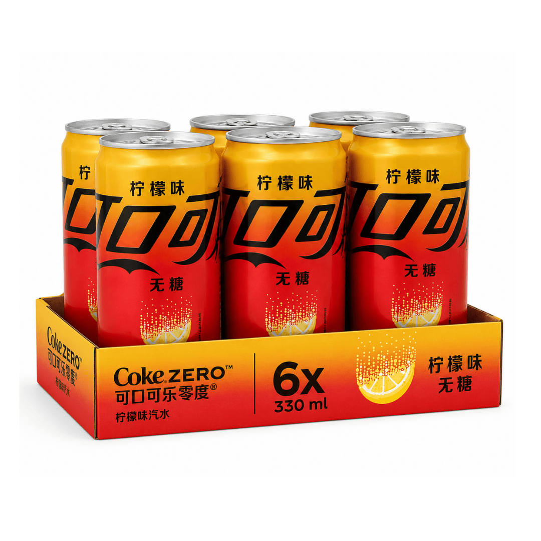 Coca Cola 6er-Set CocaCola Zero Asia Lemon 330ml