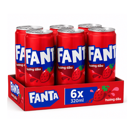 Fanta Asia Fraise Huong Dau 320ml – Lot de 6
