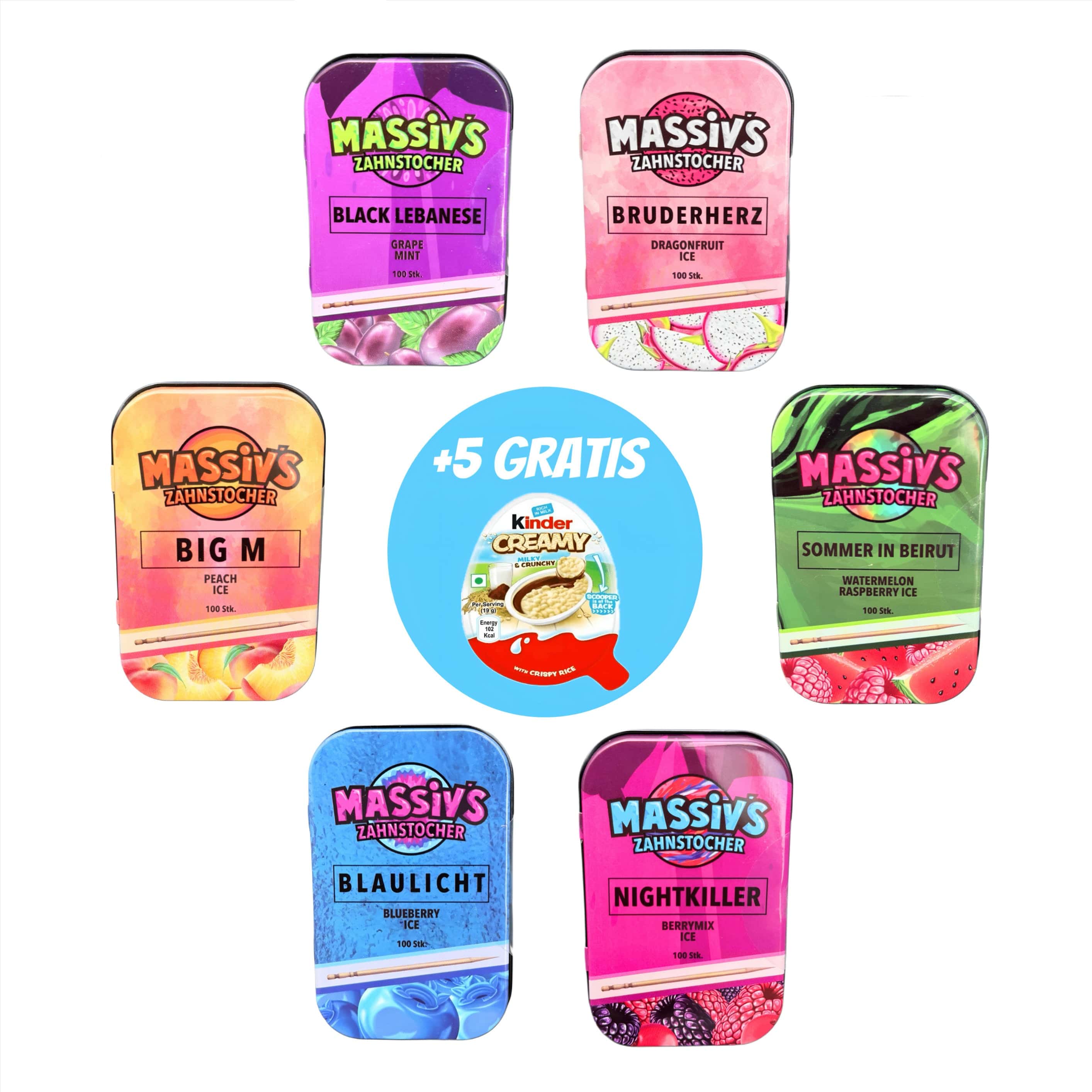 6x Solid Toothpick Trial Bundle + 5x FREE Kids Creamy – CandyPeak
