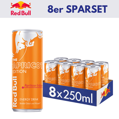 RedBull 8x Aprikose-Erdbeere 250ml 8x RedBull 250ml Sparset (versch. Sorten)