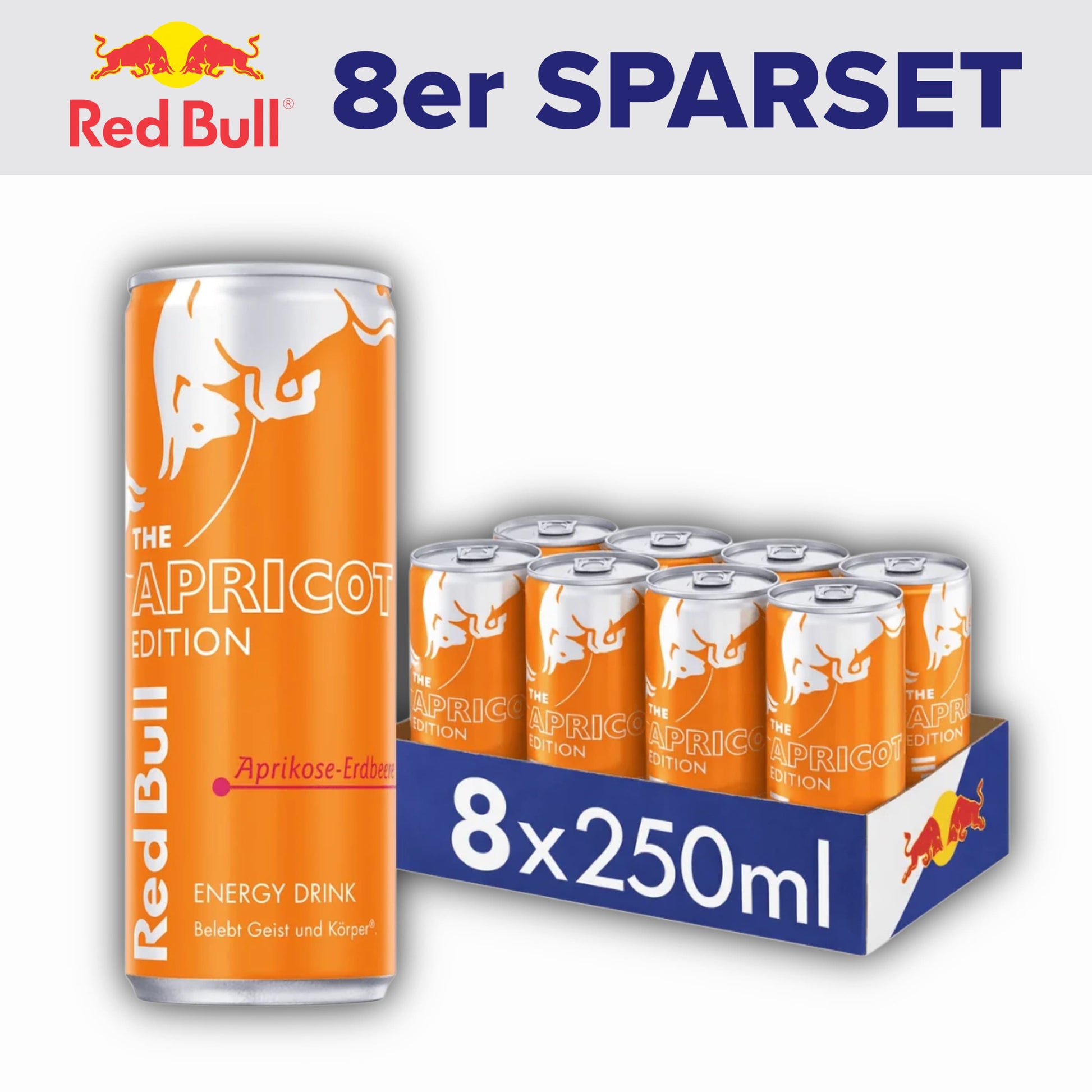 RedBull 8x Aprikose-Erdbeere 250ml 8x RedBull 250ml Sparset (versch. Sorten)