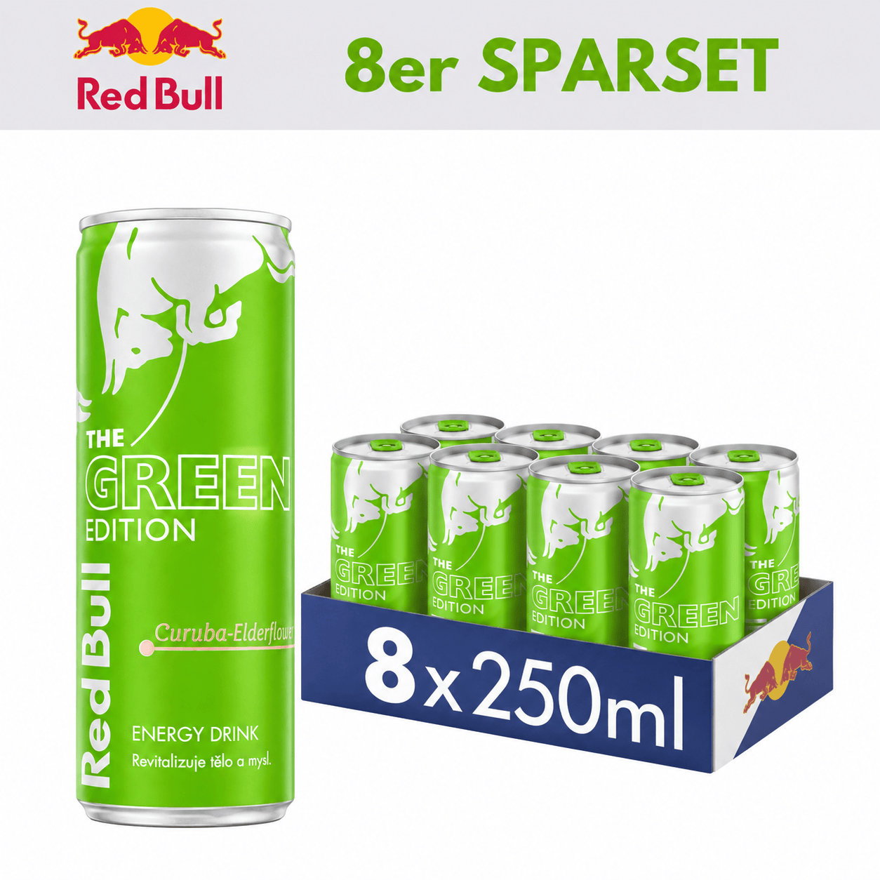 RedBull 8x Curuba-Elderflower 250ml (Import) 8x RedBull 250ml Sparset (versch. Sorten)
