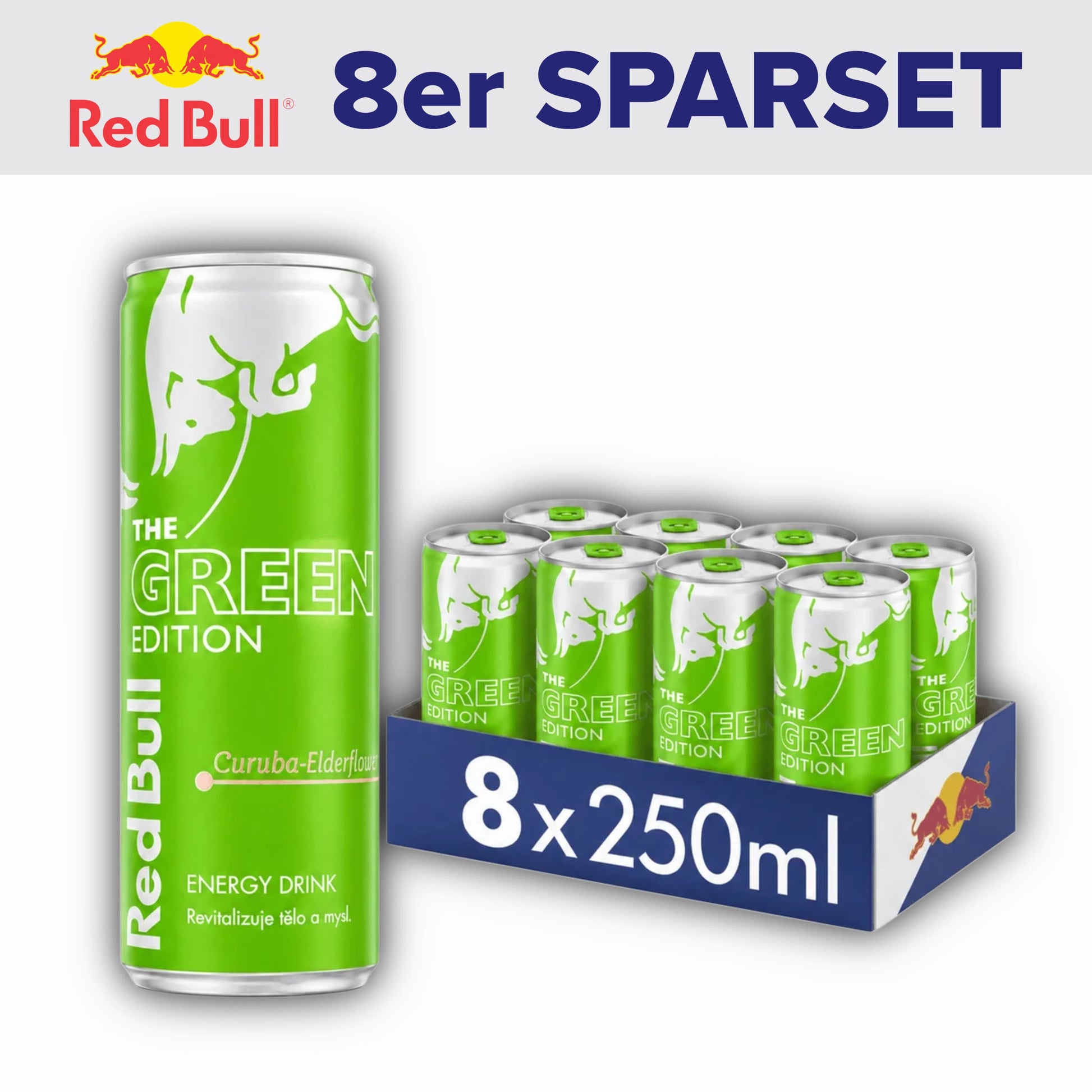 RedBull 8x Curuba-Elderflower 250ml (Import) 8x RedBull 250ml Sparset (versch. Sorten)