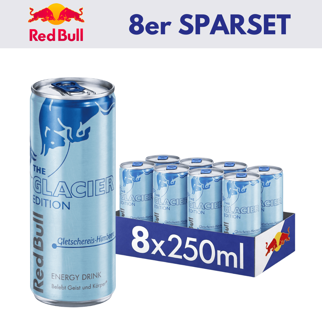 RedBull 8x Gletschereis-Himbeere 250ml 8x RedBull 250ml Sparset (versch. Sorten)