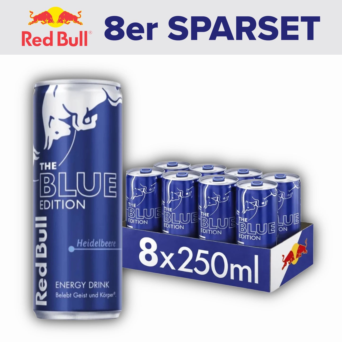 RedBull 8x Heidelbeere 250ml 8x RedBull 250ml Sparset (versch. Sorten)