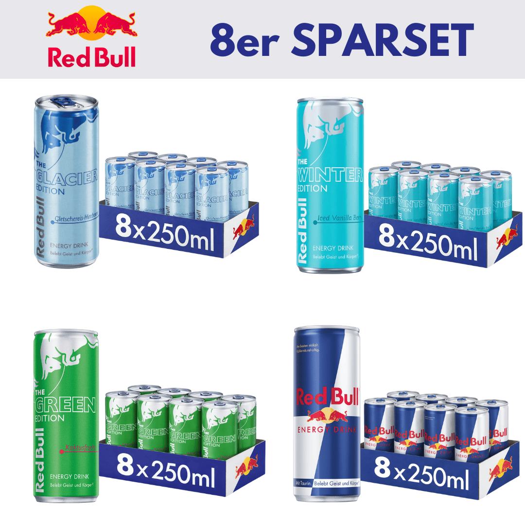 RedBull 8x RedBull 250ml Sparset (versch. Sorten)
