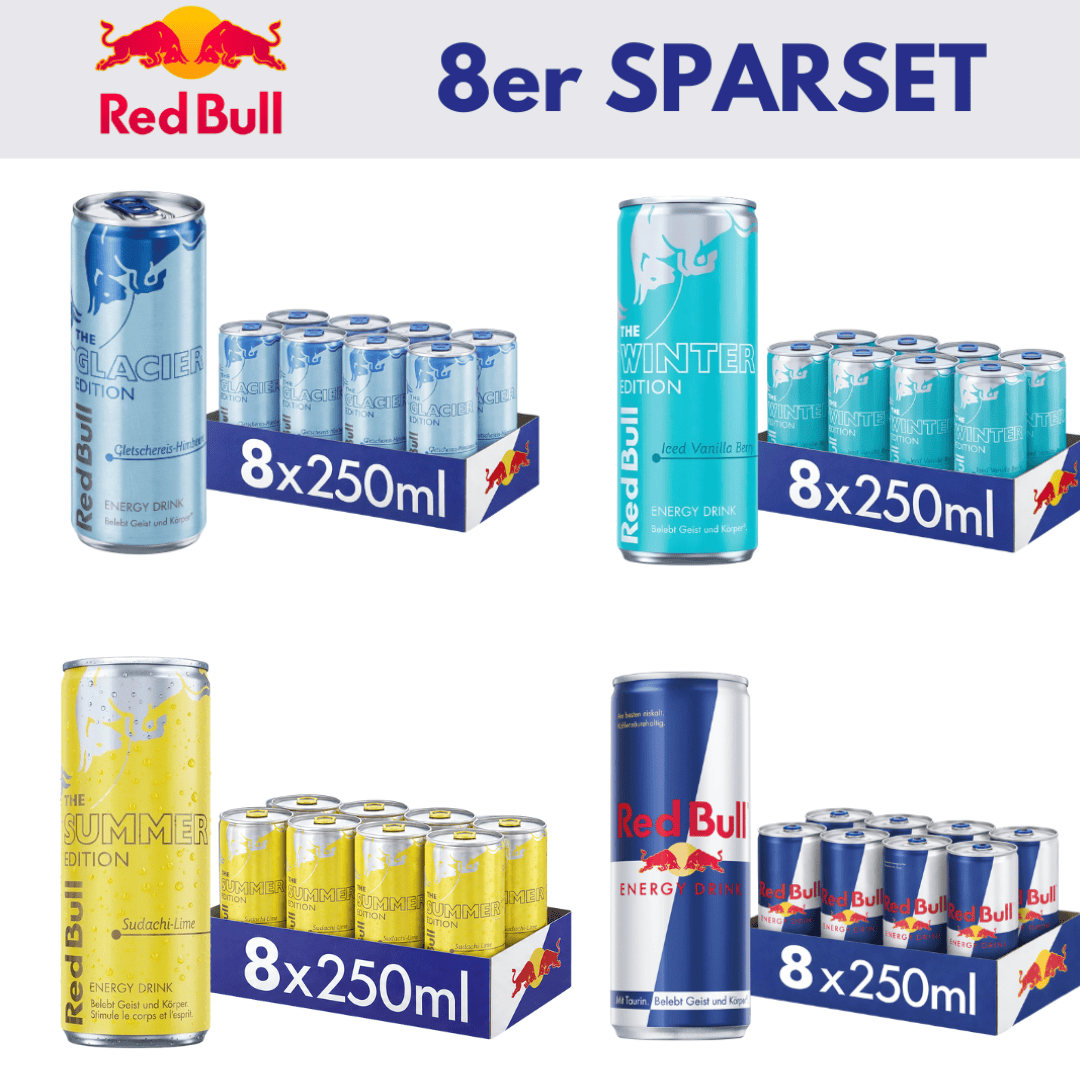 RedBull 8x RedBull 250ml Sparset (versch. Sorten)
