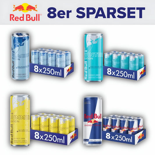 RedBull 8x RedBull 250ml Sparset (versch. Sorten)