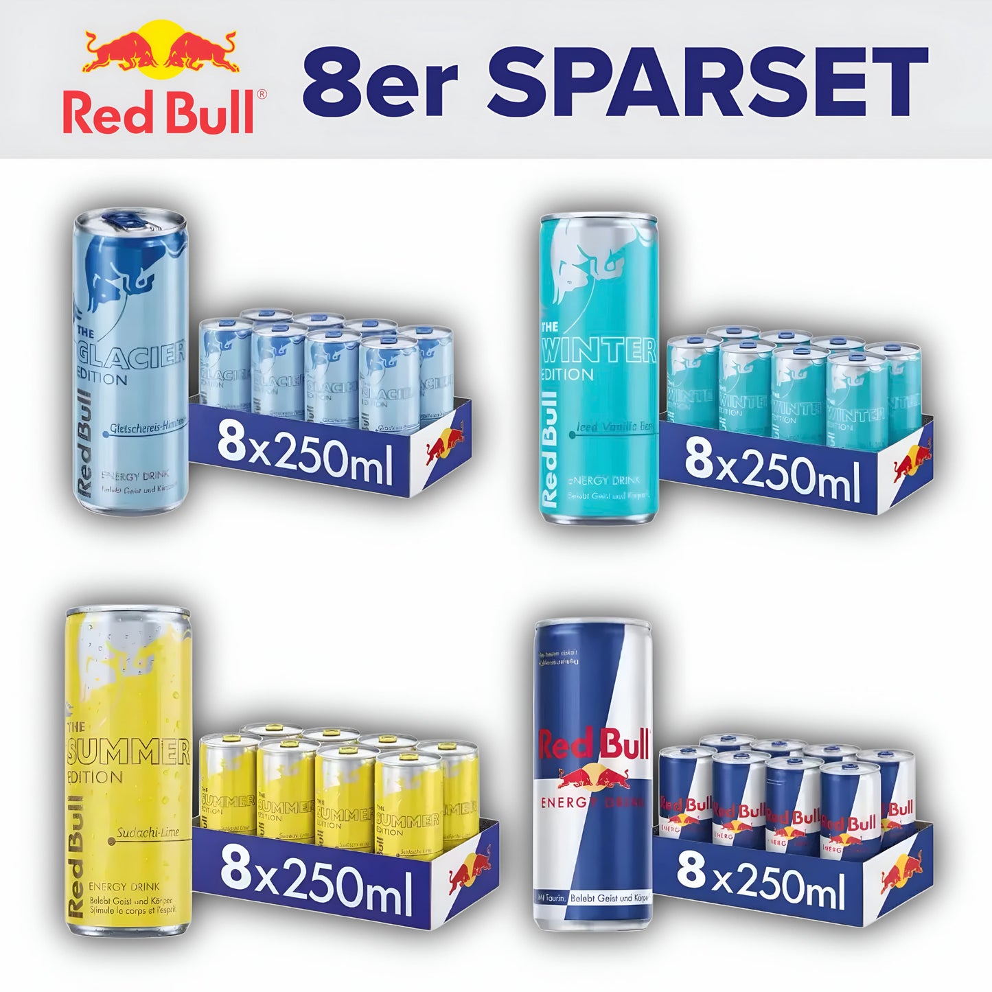 RedBull 8x RedBull 250ml Sparset (versch. Sorten)