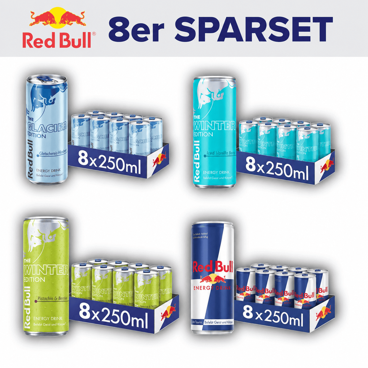 RedBull 8x RedBull 250ml Sparset (versch. Sorten)