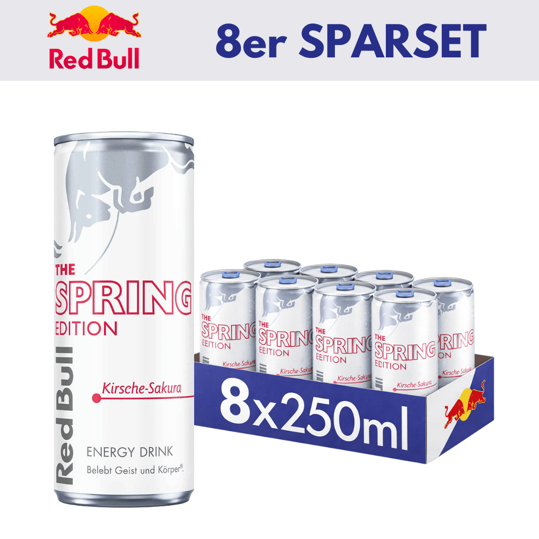 RedBull 8x Sakura Kirsche 250ml 8x RedBull 250ml Sparset (versch. Sorten)