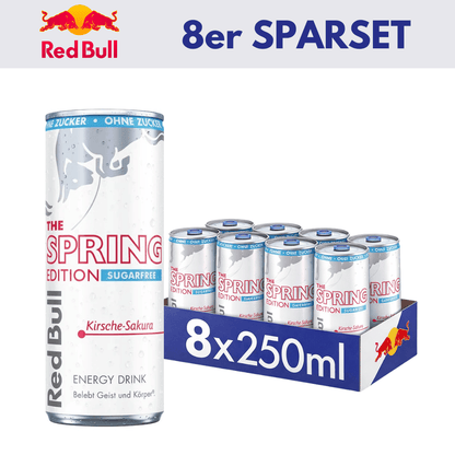RedBull 8x Sakura Kirsche Sugarfree 250ml 8x RedBull 250ml Sparset (versch. Sorten)