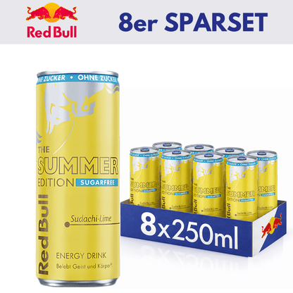RedBull 8x Sudachi Lime Sugarfree 250ml 8x RedBull 250ml Sparset (versch. Sorten)
