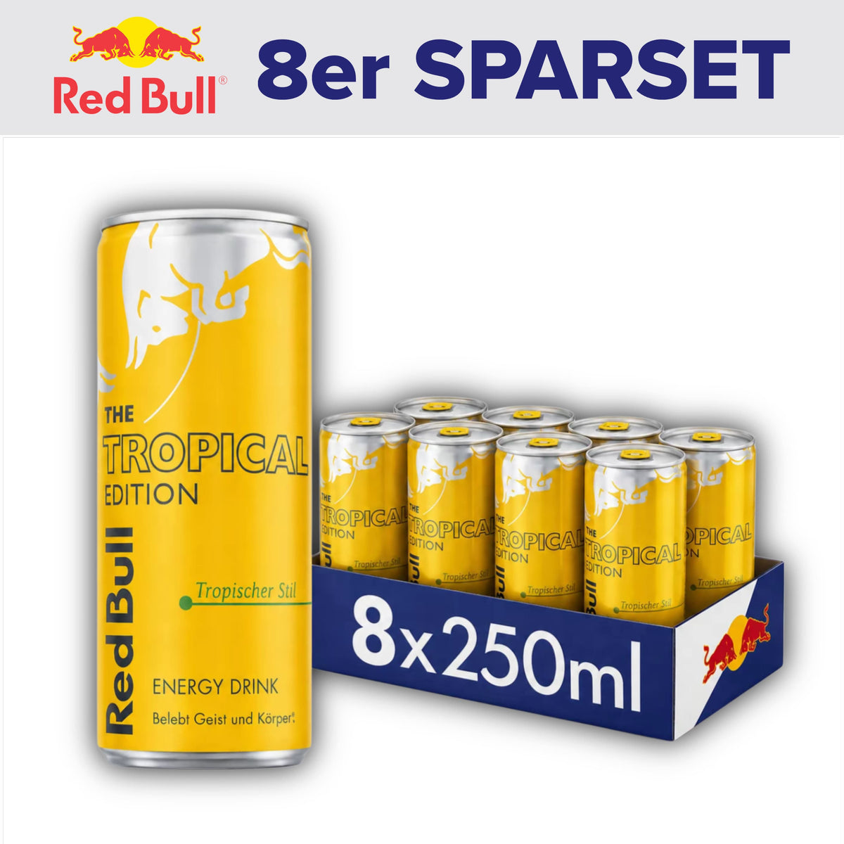 RedBull 8x Tropical 250ml (Import) 8x RedBull 250ml Sparset (versch. Sorten)