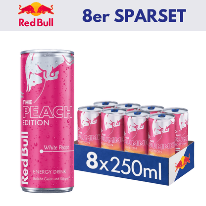 RedBull 8x White Peach 250ml 8x RedBull 250ml Sparset (versch. Sorten)