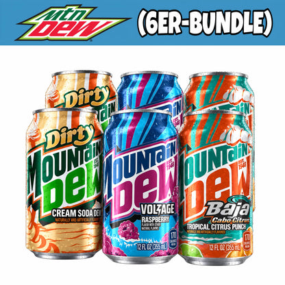 6x Mountain Dew USA 355ml Sparbundle