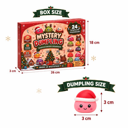 Mystery Squishy Dumpling Adventskalender 2026 (24 Türen mit Mini Dumpling Überraschungen)